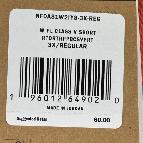 The North Face Shorts Womens 3X Orange Class V FlashDry Tropical Print NF0A81W2 - Picture 7 of 15